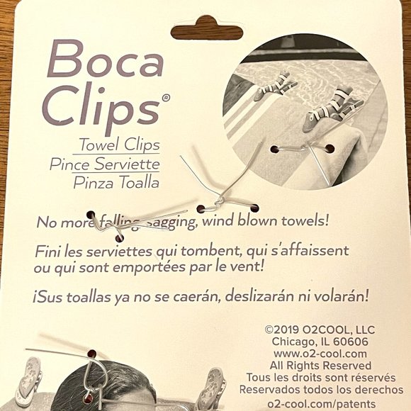 Set of 8 Boca Towel Lounge Chair Clips Pink Flamingo Blue Flip Flop New O2Cool - Picture 5 of 5